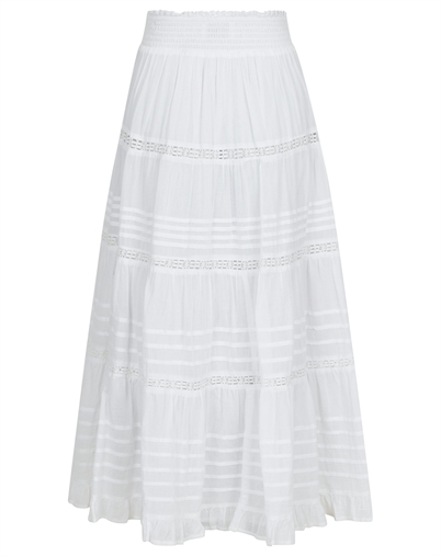 Neo Noir - Felicia S Voile Nederdel - White